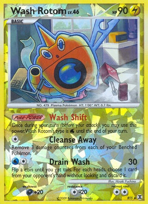 Pokemon TCG - Rising Rivals - Wash Rotom - RT5 - Reverse Holofoil