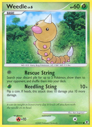 Pokemon TCG - Rising Rivals - Weedle - 86/111
