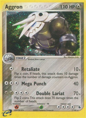 Pokemon TCG - EX Ruby & Sapphire - Aggron - 1/109 - Holofoil