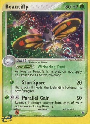 Pokemon TCG - EX Ruby & Sapphire - Beautifly - 2/109 - Holofoil