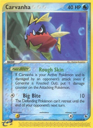 Pokemon TCG - EX Ruby & Sapphire - Carvanha - 51/109