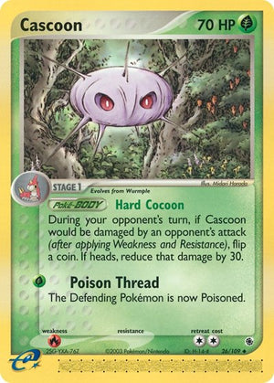 Pokemon TCG - EX Ruby & Sapphire - Cascoon - 26/109 - Reverse Holofoil
