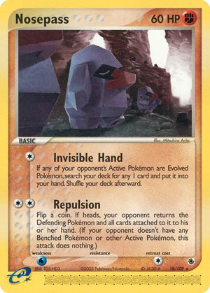 Pokemon TCG - EX Ruby & Sapphire - Nosepass - 18/109 - Reverse Holofoil