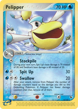 Pokemon TCG - EX Ruby & Sapphire - Pelipper - 19/109