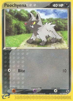Pokemon TCG - EX Ruby & Sapphire - Poochyena - 63/109 - Reverse Holofoil