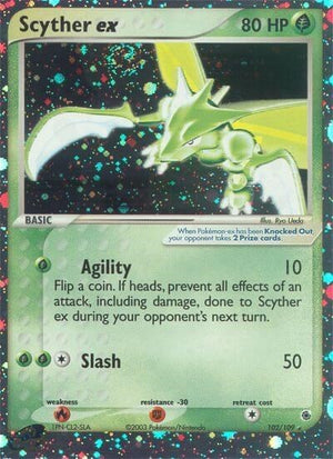 Pokemon TCG - EX Ruby & Sapphire - Scyther ex - 102/109 - Holofoil