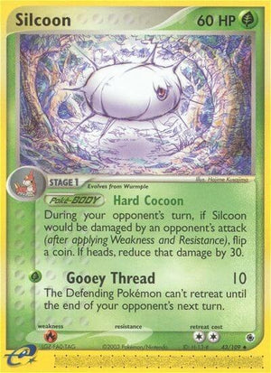 Pokemon TCG - EX Ruby & Sapphire - Silcoon - 43/109 - Reverse Holofoil