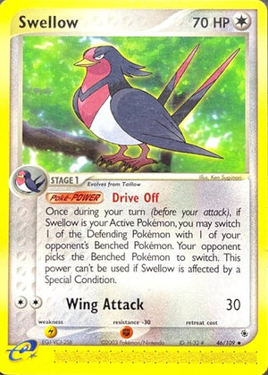 Pokemon TCG - EX Ruby & Sapphire - Swellow - 46/109 - Reverse Holofoil