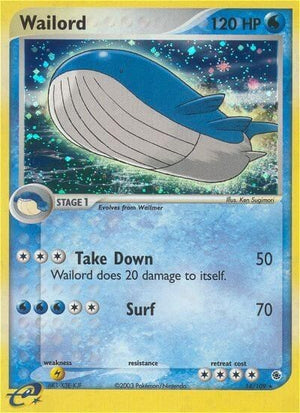 Pokemon TCG - EX Ruby & Sapphire - Wailord - 14/109 - Holofoil