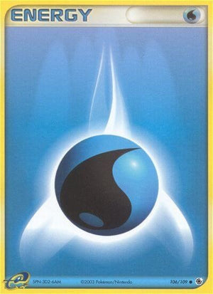 Pokemon TCG - EX Ruby & Sapphire - Water Energy - 106/109 - Reverse Holofoil