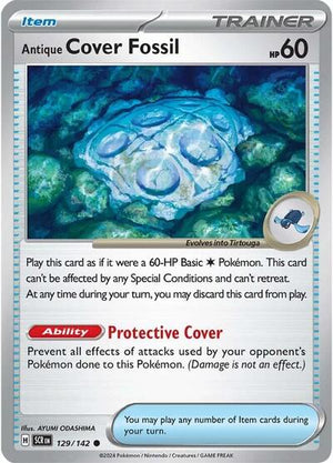 Pokemon TCG - SV07: Stellar Crown - Antique Cover Fossil - 129/142 - Reverse Holofoil