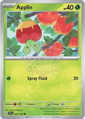 Pokemon TCG - SV07: Stellar Crown - Applin - 012/142