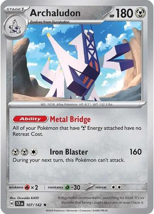 Pokemon TCG - SV07: Stellar Crown - Archaludon - 107/142 - Holofoil