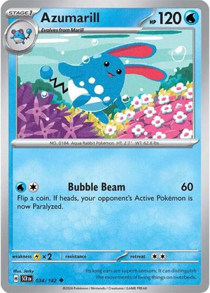 Pokemon TCG - SV07: Stellar Crown - Azumarill - 034/142