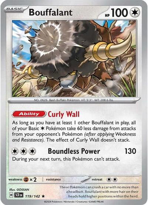 Pokemon TCG - SV07: Stellar Crown - Bouffalant - 119/142 - Reverse Holofoil