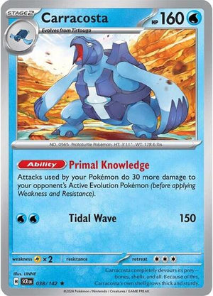 Pokemon TCG - SV07: Stellar Crown - Carracosta - 038/142 - Holofoil