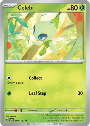 Pokemon TCG - SV07: Stellar Crown - Celebi - 004/142 - Reverse Holofoil