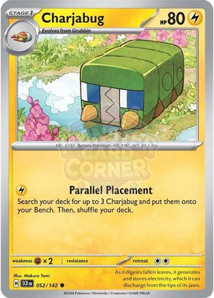 Pokemon TCG - SV07: Stellar Crown - Charjabug - 052/142 - Reverse Holofoil