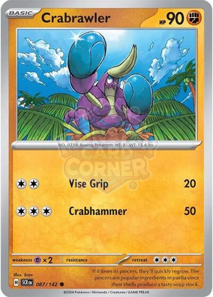 Pokemon TCG - SV07: Stellar Crown - Crabrawler - 087/142