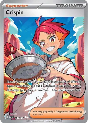 Pokemon TCG - SV07: Stellar Crown - Crispin - 164/142 - Holofoil