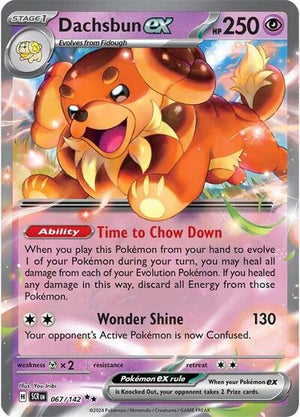 Pokemon TCG - SV07: Stellar Crown - Dachsbun ex - 067/142 - Holofoil