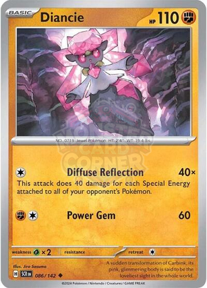 Pokemon TCG - SV07: Stellar Crown - Diancie - 086/142 - Reverse Holofoil