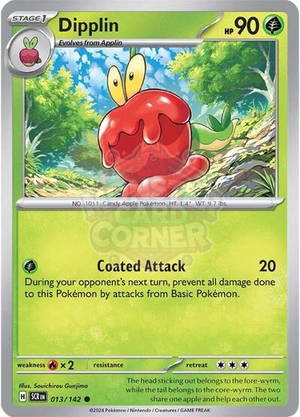 Pokemon TCG - SV07: Stellar Crown - Dipplin - 013/142 - Reverse Holofoil