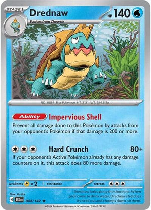 Pokemon TCG - SV07: Stellar Crown - Drednaw - 044/142 - Holofoil