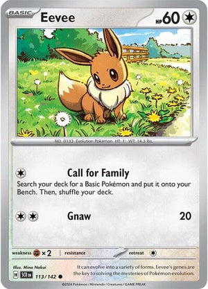 Pokemon TCG - SV07: Stellar Crown - Eevee - 113/142 - Reverse Holofoil