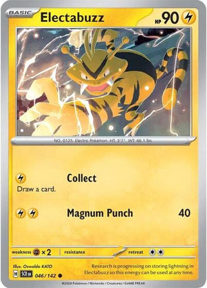 Pokemon TCG - SV07: Stellar Crown - Electabuzz - 046/142 - Reverse Holofoil