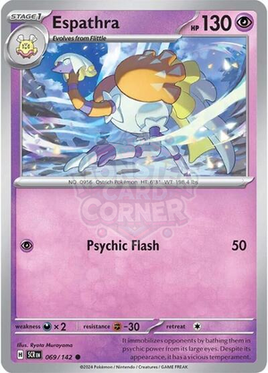 Pokemon TCG - SV07: Stellar Crown - Espathra - 069/142 - Reverse Holofoil