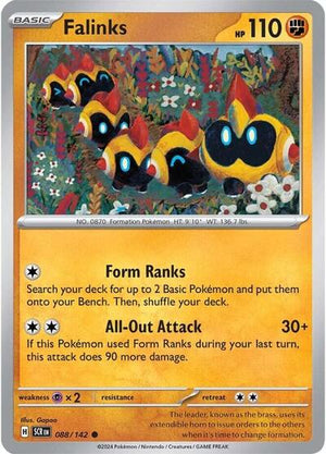 Pokemon TCG - SV07: Stellar Crown - Falinks - 088/142 - Reverse Holofoil