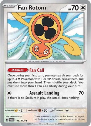 Pokemon TCG - SV07: Stellar Crown - Fan Rotom - 118/142