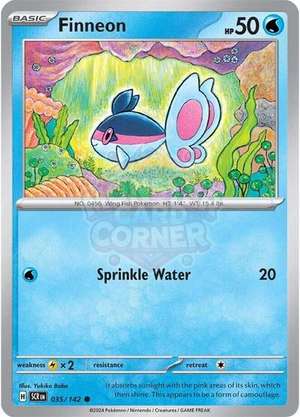 Pokemon TCG - SV07: Stellar Crown - Finneon - 035/142 - Reverse Holofoil