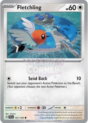 Pokemon TCG - SV07: Stellar Crown - Fletchling - 121/142