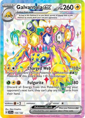 Pokemon TCG - SV07: Stellar Crown - Galvantula ex - 159/142 - Holofoil