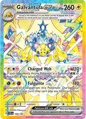 Pokemon TCG - SV07: Stellar Crown - Galvantula ex - 168/142 - Holofoil