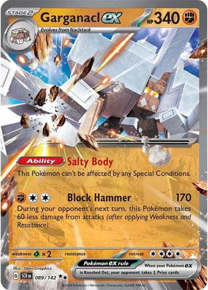 Pokemon TCG - SV07: Stellar Crown - Garganacl ex - 089/142 - Holofoil