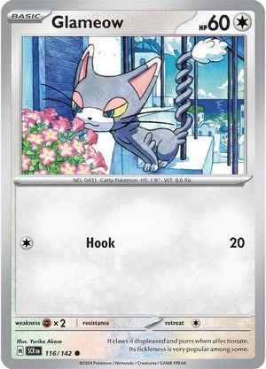 Pokemon TCG - SV07: Stellar Crown - Glameow - 116/142