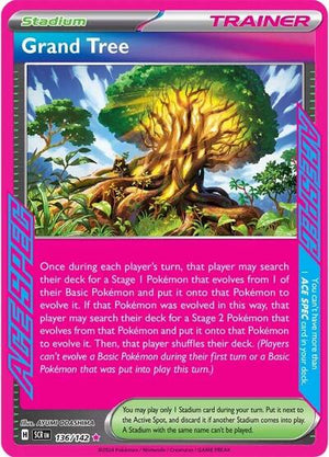 Pokemon TCG - SV07: Stellar Crown - Grand Tree - 136/142 - Holofoil