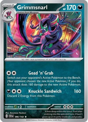 Pokemon TCG - SV07: Stellar Crown - Grimmsnarl - 096/142 - Holofoil