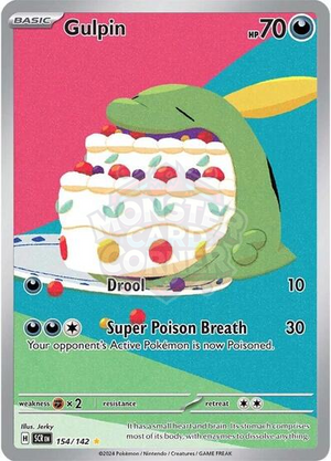 Pokemon TCG - SV07: Stellar Crown - Gulpin - 154/142 - Holofoil