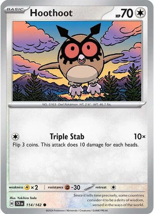 Pokemon TCG - SV07: Stellar Crown - Hoothoot - 114/142