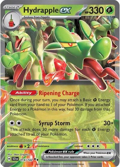 Pokemon TCG - SV07: Stellar Crown - Hydrapple ex - 014/142 - Holofoil
