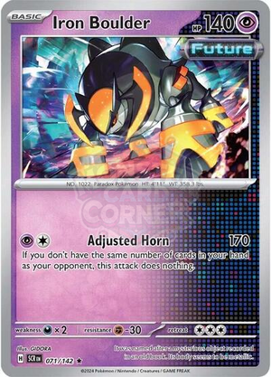 Pokemon TCG - SV07: Stellar Crown - Iron Boulder - 071/142 - Holofoil