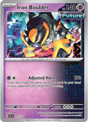 Pokemon TCG - SV07: Stellar Crown - Iron Boulder - 071/142 - Reverse Holofoil