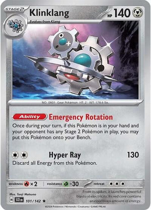 Pokemon TCG - SV07: Stellar Crown - Klinklang - 101/142 - Reverse Holofoil