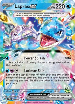 Pokemon TCG - SV07: Stellar Crown - Lapras ex - 032/142 - Holofoil