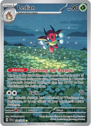 Pokemon TCG - SV07: Stellar Crown - Ledian - 144/142 - Holofoil