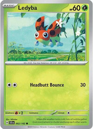 Pokemon TCG - SV07: Stellar Crown - Ledyba - 002/142